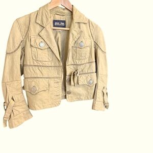 Jean Paul Gaultier size 42 (M) GUC needs a dry cleaning  Beige/Tan/green? Jacket